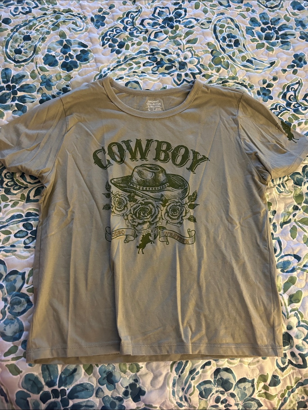 Cowboy Graphic Tee - Olive Green Men’s Shirt
